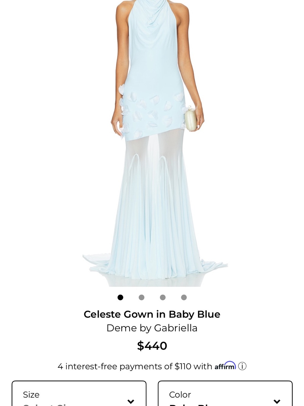 Deme by Gabriella Celeste Maxi Gown in Baby Blue